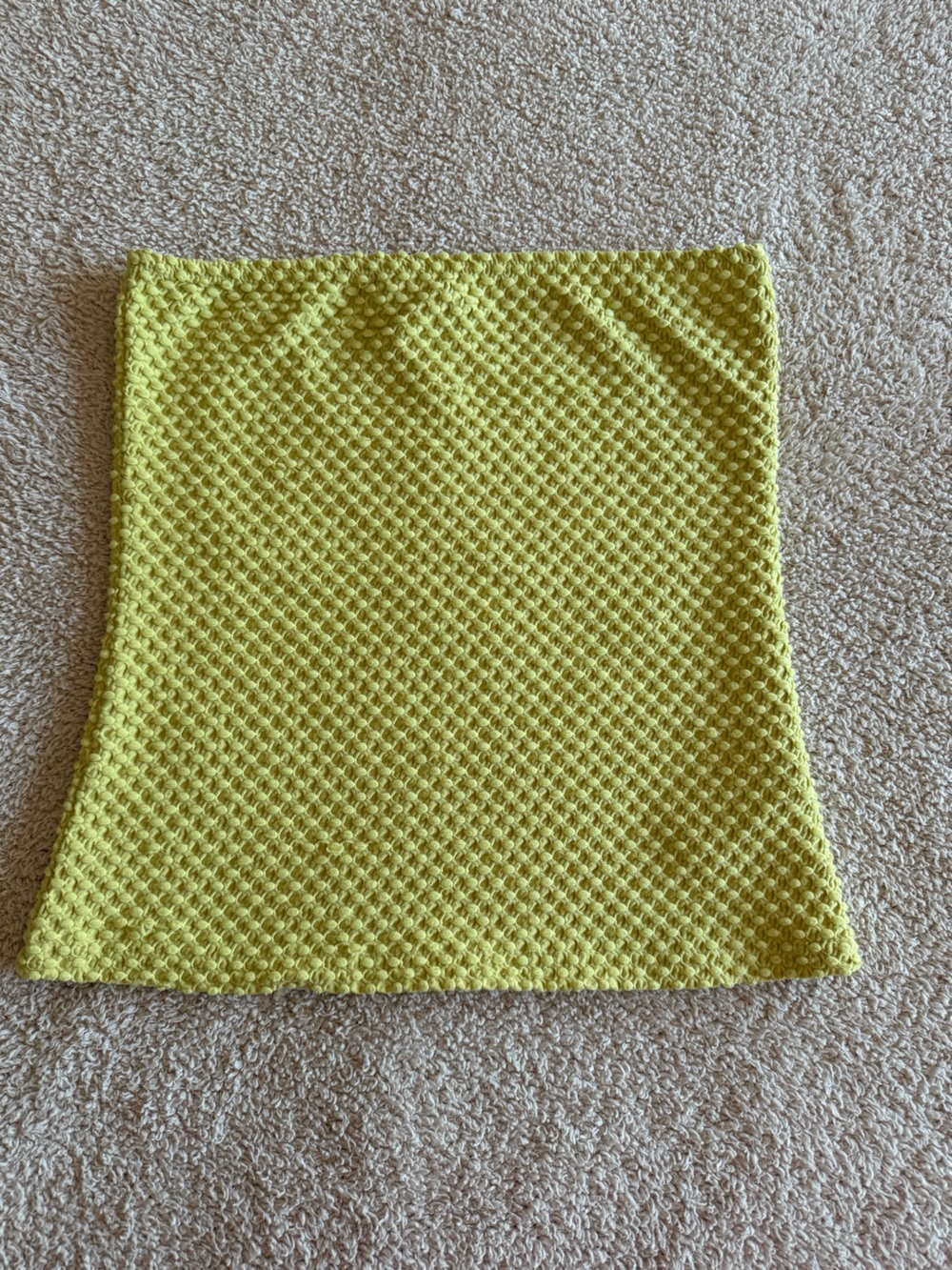 Edikted Textured Tube Top in Bright Yellow